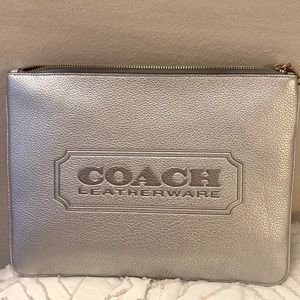 Coach silver pouch